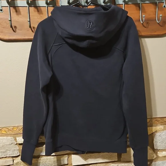 Lululemon Logo Sleeve Scuba Zip Up Hoodie Size 12 - Picture 5 of 6